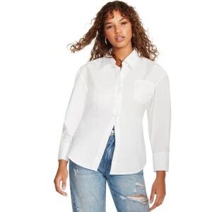 Steve Madden Nadia White Button Down Shirt